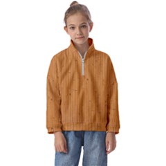 Hardwood Vertical Kids  Half Zip Hoodie by artworkshop