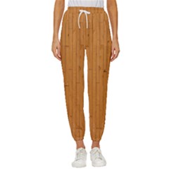 Hardwood Vertical Cropped Drawstring Pants