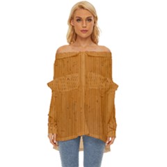 Hardwood Vertical Off Shoulder Chiffon Pocket Shirt by artworkshop