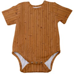 Hardwood Vertical Baby Short Sleeve Onesie Bodysuit by artworkshop