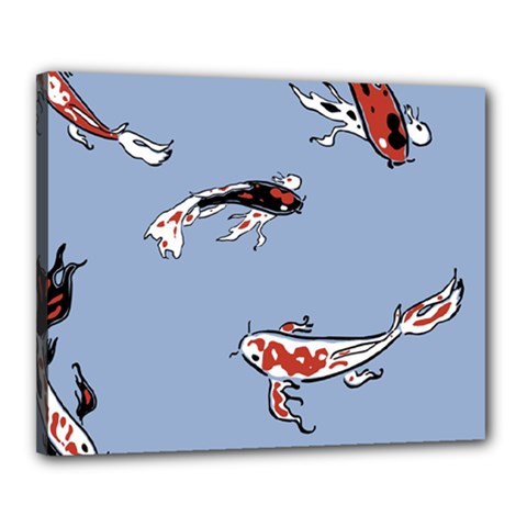 Fish Carp Koi Koi Canvas 20  X 16  (stretched) by artworkshop