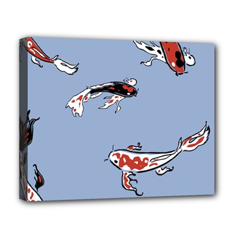 Fish Carp Koi Koi Deluxe Canvas 20  X 16  (stretched) by artworkshop