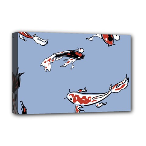 Fish Carp Koi Koi Deluxe Canvas 18  X 12  (stretched) by artworkshop