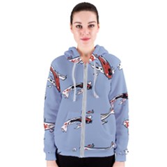 Fish Carp Koi Koi Women s Zipper Hoodie by artworkshop