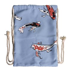 Fish Carp Koi Koi Drawstring Bag (large) by artworkshop