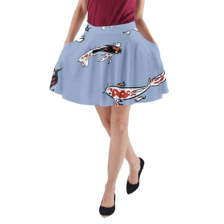 Fish Carp Koi Koi A-Line Pocket Skirt