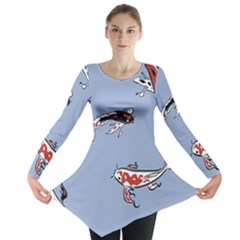 Fish Carp Koi Koi Long Sleeve Tunic  by artworkshop