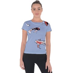 Fish Carp Koi Koi Short Sleeve Sports Top  by artworkshop