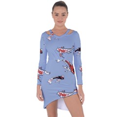 Fish Carp Koi Koi Asymmetric Cut-out Shift Dress by artworkshop