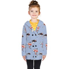 Fish Carp Koi Koi Kids  Double Breasted Button Coat by artworkshop