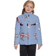 Fish Carp Koi Koi Kids  Puffer Bubble Jacket Coat by artworkshop