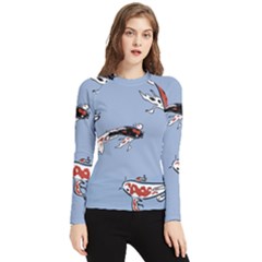 Fish Carp Koi Koi Women s Long Sleeve Rash Guard by artworkshop