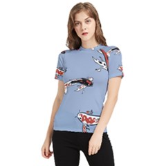 Fish Carp Koi Koi Women s Short Sleeve Rash Guard by artworkshop