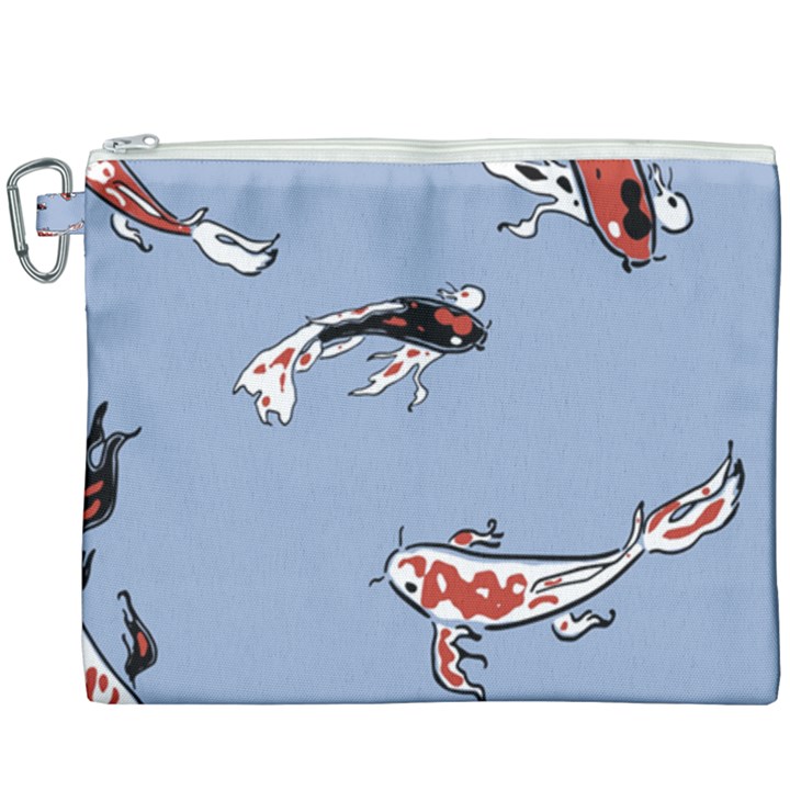 Fish Carp Koi Koi Canvas Cosmetic Bag (XXXL)