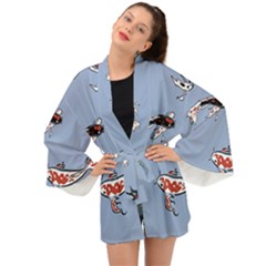 Fish Carp Koi Koi Long Sleeve Kimono by artworkshop