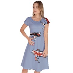 Fish Carp Koi Koi Classic Short Sleeve Dress by artworkshop