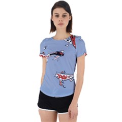 Fish Carp Koi Koi Back Cut Out Sport Tee by artworkshop