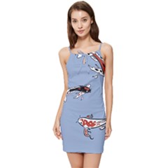 Fish Carp Koi Koi Summer Tie Front Dress by artworkshop