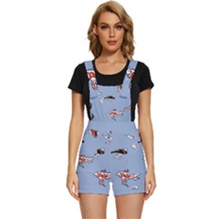 Fish Carp Koi Koi Short Overalls