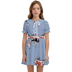 Fish Carp Koi Koi Kids  Sweet Collar Dress by artworkshop