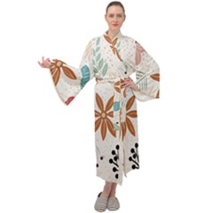 Nature Flora Maxi Velour Kimono by artworkshop