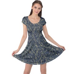 Nature Twigs Cap Sleeve Dress by artworkshop