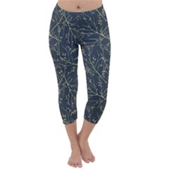 Nature Twigs Capri Winter Leggings  by artworkshop