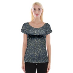 Nature Twigs Cap Sleeve Top