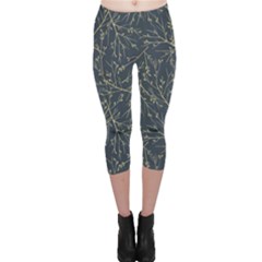 Nature Twigs Capri Leggings  by artworkshop