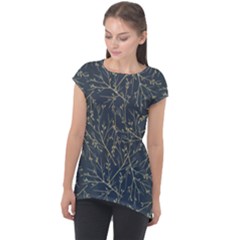 Nature Twigs Cap Sleeve High Low Top by artworkshop