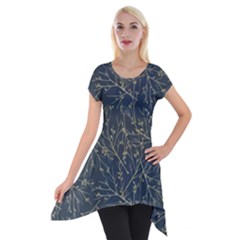 Nature Twigs Short Sleeve Side Drop Tunic by artworkshop