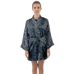 Nature Twigs Long Sleeve Satin Kimono