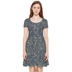 Nature Twigs Inside Out Cap Sleeve Dress