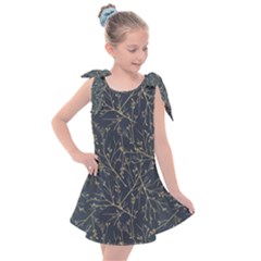 Nature Twigs Kids  Tie Up Tunic Dress by artworkshop