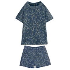 Nature Twigs Kids  Swim Tee And Shorts Set by artworkshop