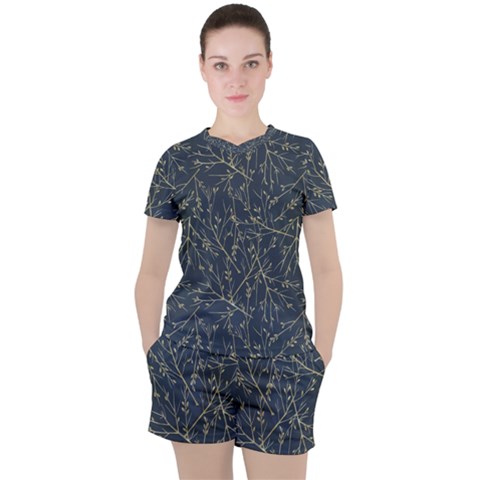 Nature Twigs Women s Tee And Shorts Set by artworkshop