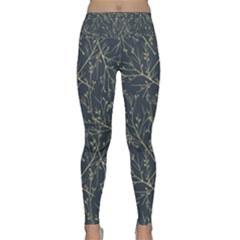 Nature Twigs Lightweight Velour Classic Yoga Leggings by artworkshop