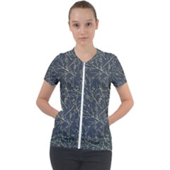 Nature Twigs Short Sleeve Zip Up Jacket by artworkshop