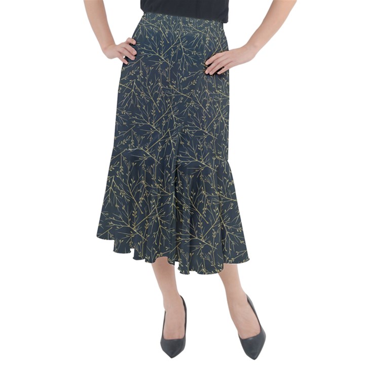 Nature Twigs Midi Mermaid Skirt