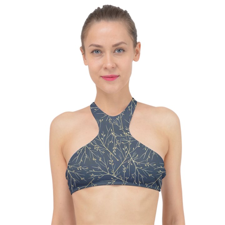 Nature Twigs High Neck Bikini Top