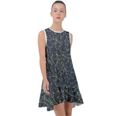 Nature Twigs Frill Swing Dress by artworkshop