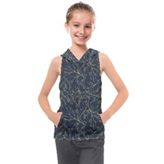 Nature Twigs Kids  Sleeveless Hoodie by artworkshop