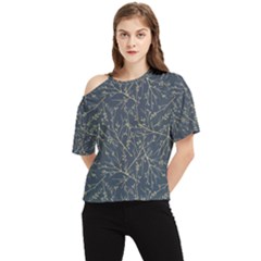 Nature Twigs One Shoulder Cut Out Tee by artworkshop