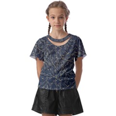 Nature Twigs Kids  Front Cut Tee by artworkshop