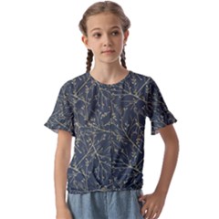 Nature Twigs Kids  Cuff Sleeve Scrunch Bottom Tee