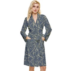 Nature Twigs Long Sleeve Velour Robe by artworkshop