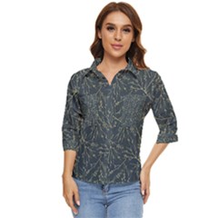 Nature Twigs Women s Quarter Sleeve Pocket Shirt