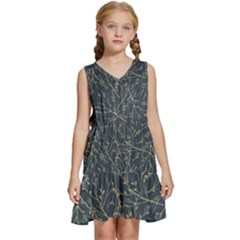 Nature Twigs Kids  Sleeveless Tiered Mini Dress