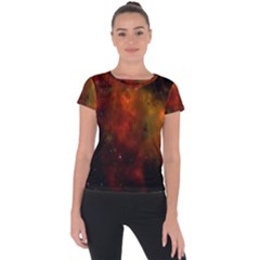 Space Science Short Sleeve Sports Top  by artworkshop