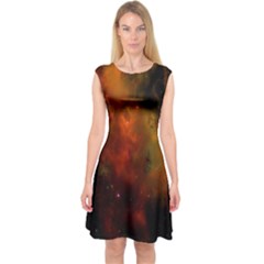 Space Science Capsleeve Midi Dress by artworkshop